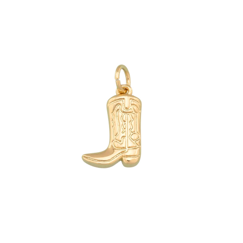 Gold Boot Charm Pendant