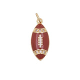 Gold Football Charm Pendant
