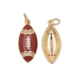Gold Football Charm Pendant