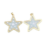 Gold Pearl Star Charm Pendant