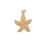 Gold Starfish Charm Pendant
