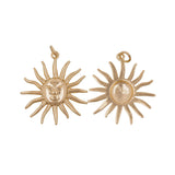 Gold Sun Charm Pendant