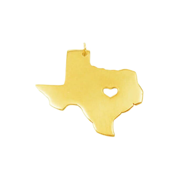 Gold Texas Charm Pendant