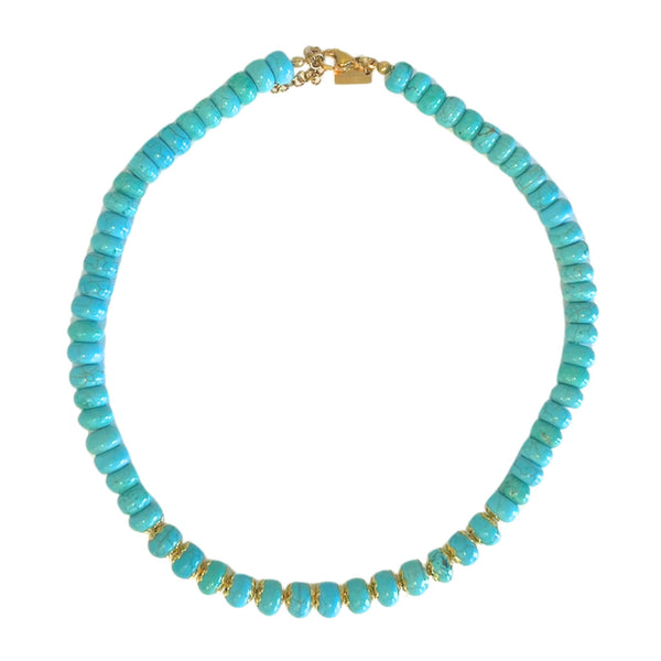 Golden Horizon Turquoise Beaded Necklace