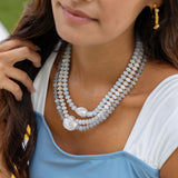 Grounded Stone Beaded Necklace