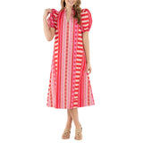 Hampton Midi Dress - Peach Jubilee