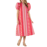 Hampton Midi Dress - Peach Jubilee