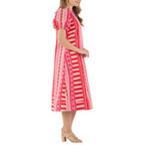 Hampton Midi Dress - Peach Jubilee