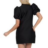 Hampton Mini Dress - Midnight Poly Silk
