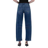 High Rise Barrel Leg Jeans