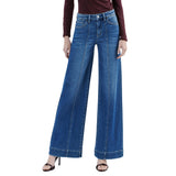 High Rise Trouser Hem Extreme Wide Leg Jeans