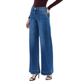High Rise Trouser Hem Extreme Wide Leg Jeans
