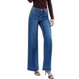 High Rise Trouser Hem Extreme Wide Leg Jeans