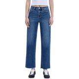 High Rise Trouser Press Wide Leg Jeans