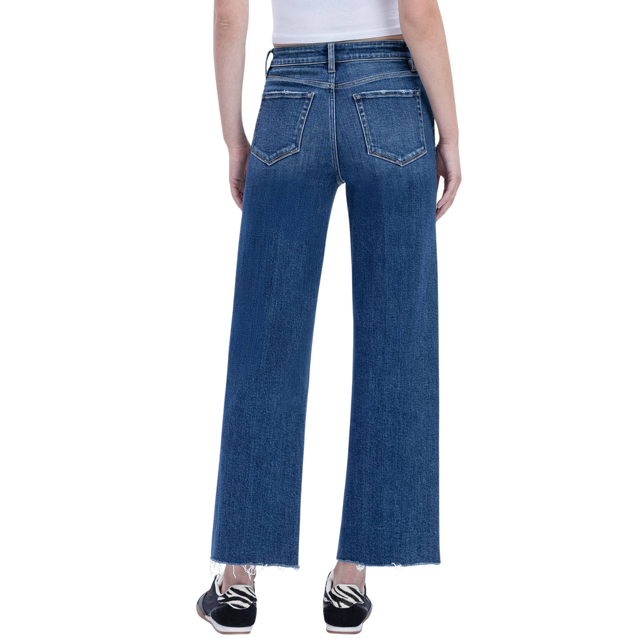 High Rise Trouser Press Wide Leg Jeans – Christina Greene