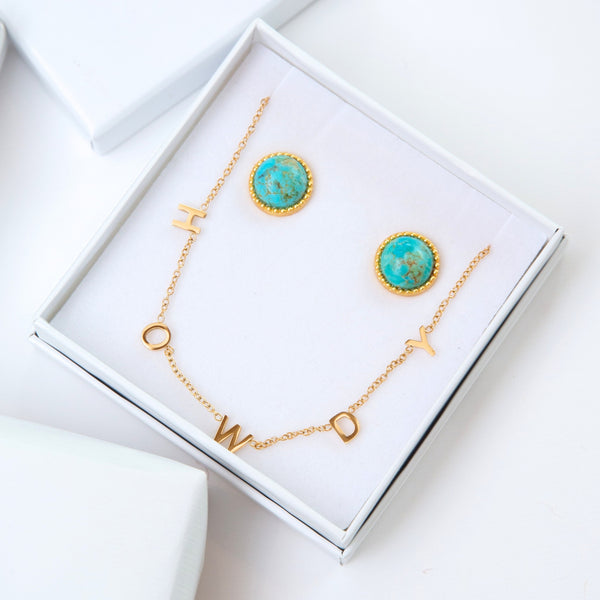 Howdy Necklace and Southwestern Stud Earrings Gift Set