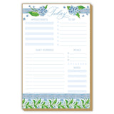 Daily Planner Blue Hydrangea Luxe Large Notepad