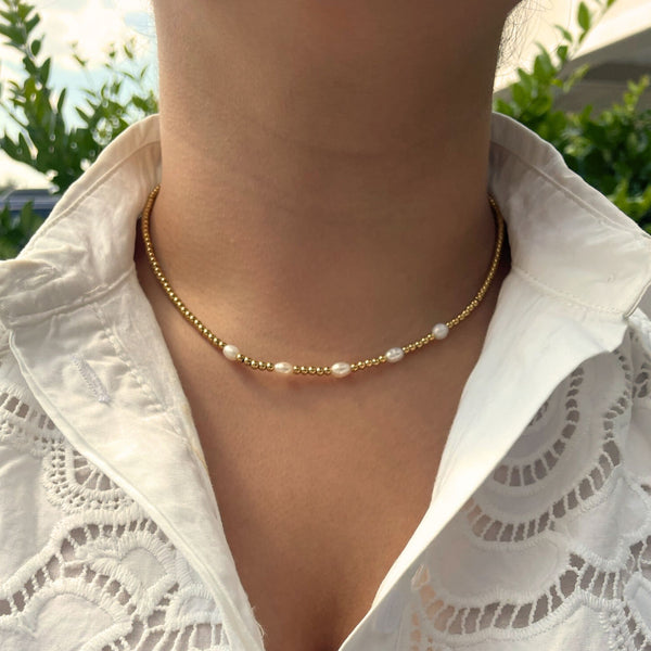 Isla Pearl Collar Necklace