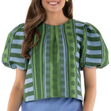 Jane  Puff Sleeve Top - Forest Jubilee