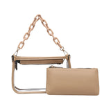 Jessica Clear Crossbody Bag w/ Chain