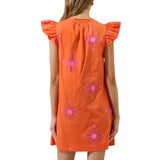 Karani Starburst Evalyn Ruffle Mini Dress