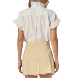 Linen Ruffle Shirt
