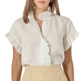 Linen Ruffle Shirt