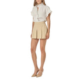 Linen Ruffle Shirt