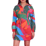Logan Colorful Belted Dress