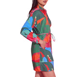 Logan Colorful Belted Dress
