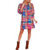 Lori Plaid Mini Dress