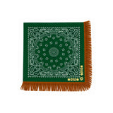 Paisley Fringe Bandana  - Hunter Green