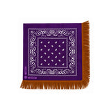 Paisley Fringe Bandana - Purple