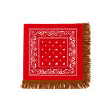 Paisley Fringe Bandana - Red