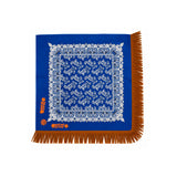 Paisley Fringe Bandana  - Royal Blue