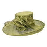Madhatter Style Hat Embellished with Sinamay Swirls