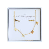 Mama Letter Necklace and Stud Earrings Gift Set