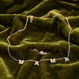 Mama Letter Necklace and Stud Earrings Gift Set