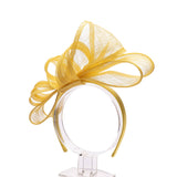 Med Sinamay Double Bow Fascinator