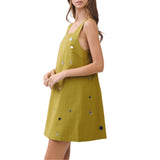 Mirror Embellished A-Line Mini Dress