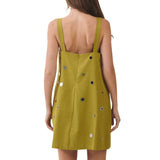 Mirror Embellished A-Line Mini Dress