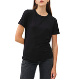 Modal Basic Round Neck T-Shirt - Black