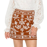 Montana Embroidery Mini Skirt