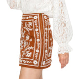 Montana Embroidery Mini Skirt
