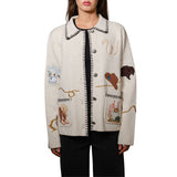 Motif Wool Blend Sweater Jacket