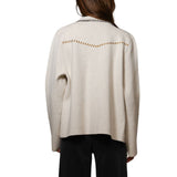 Motif Wool Blend Sweater Jacket