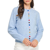 Multicolor Button Knit Cardigan