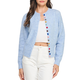 Multicolor Button Knit Cardigan