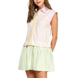 Multi Stripe Poplin Shirt Mini Dress