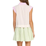 Multi Stripe Poplin Shirt Mini Dress